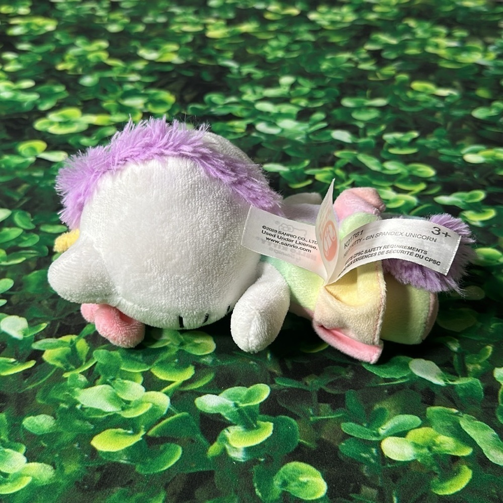 Fiesta Sanrio Hello Kitty Unicorn Flower Plush Toy 7” pastel rainbow - Picture 13 of 14